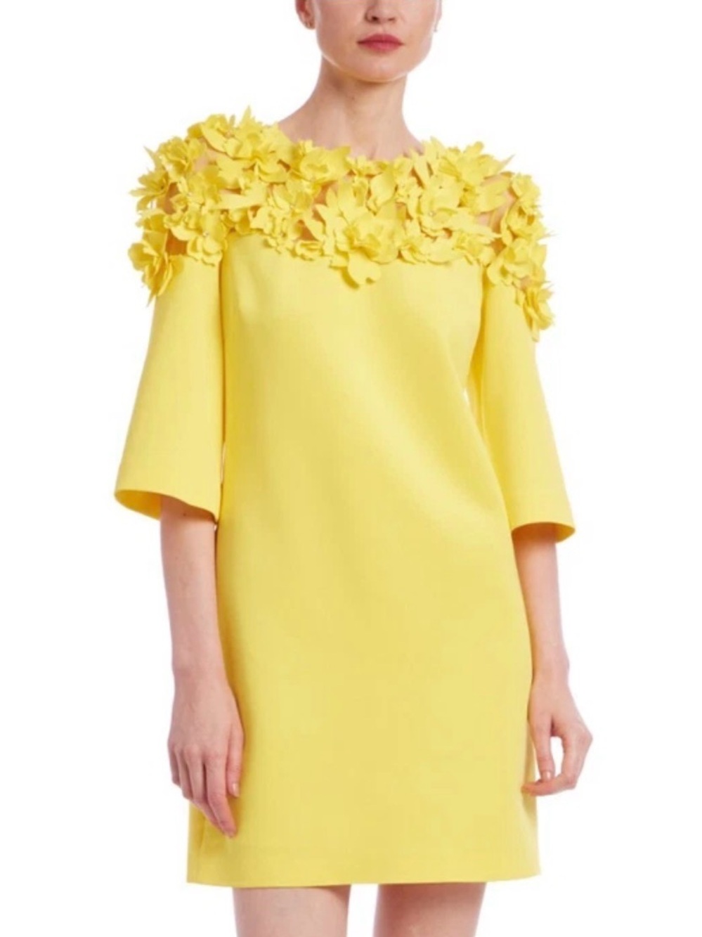 $495 Retail Badgley Mischka Floral Appliqué Mini Dress NWT